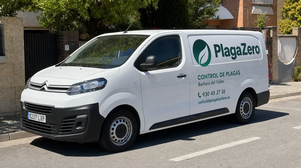 Furgoneta de Fumtech aparcada en una calle de Sant Feliu de Llobregat